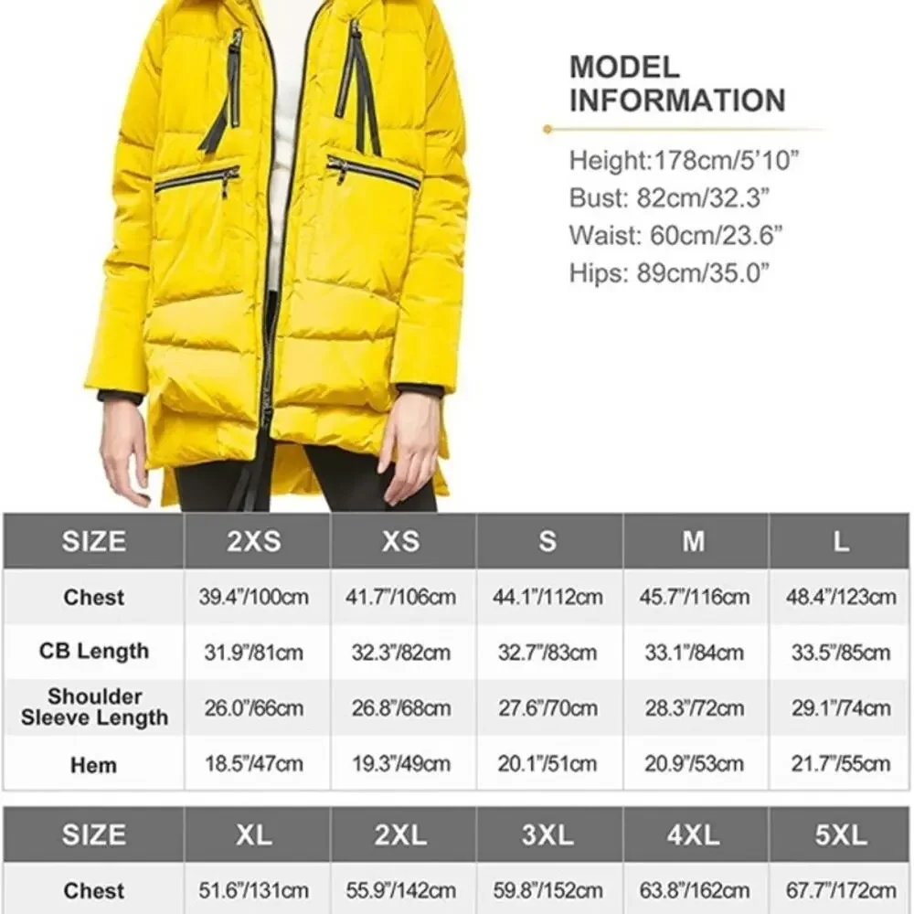Orolay yellow outdoor puffer down insulated winter snow jacket Sm - Picture 2 of 14